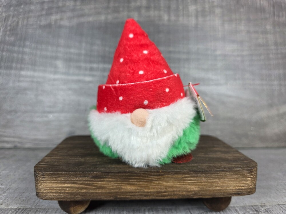 Ty Beanie Babies Topsy Gnome Plush Red Hat Green Body Toy g71g